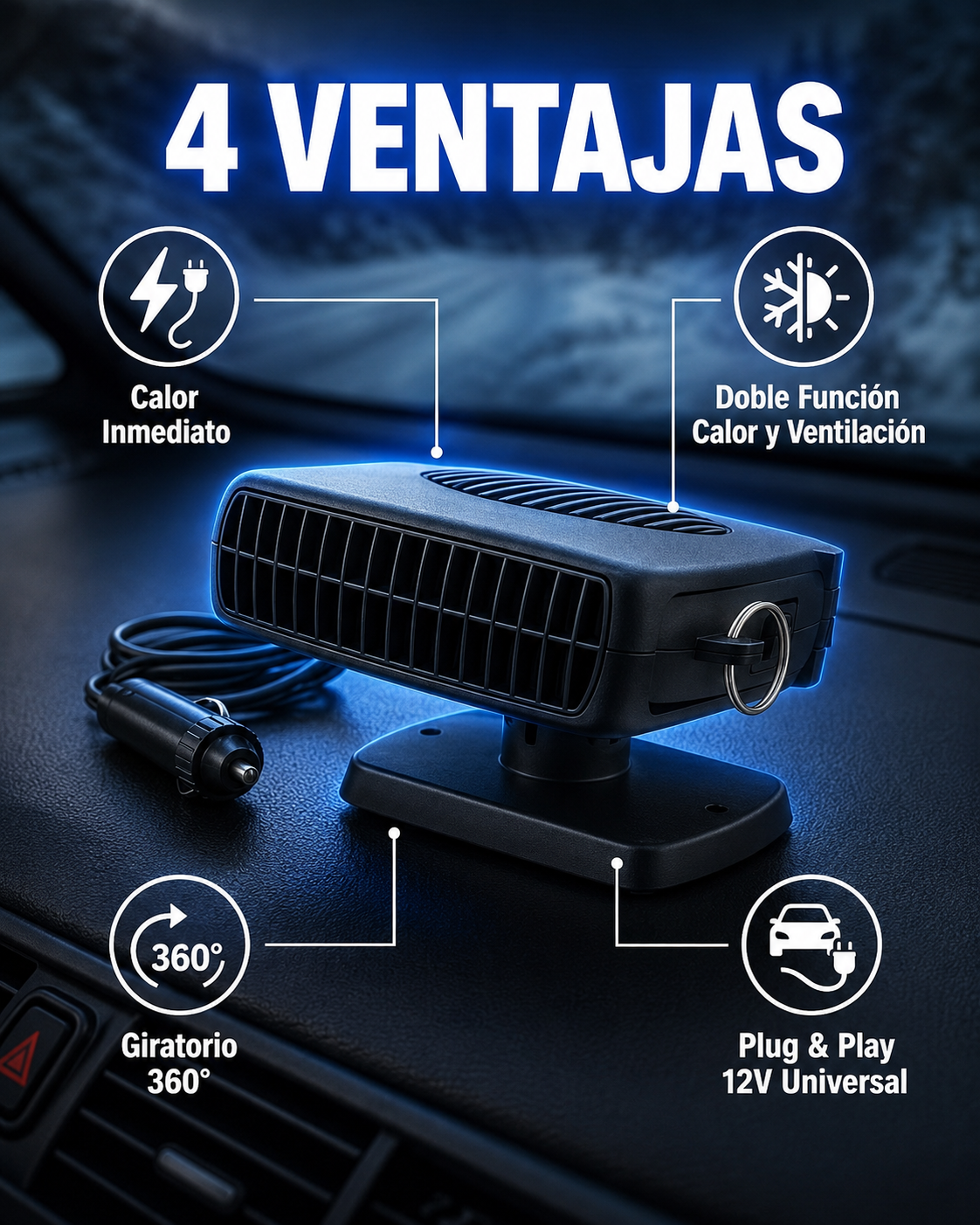 Caloventor para autos