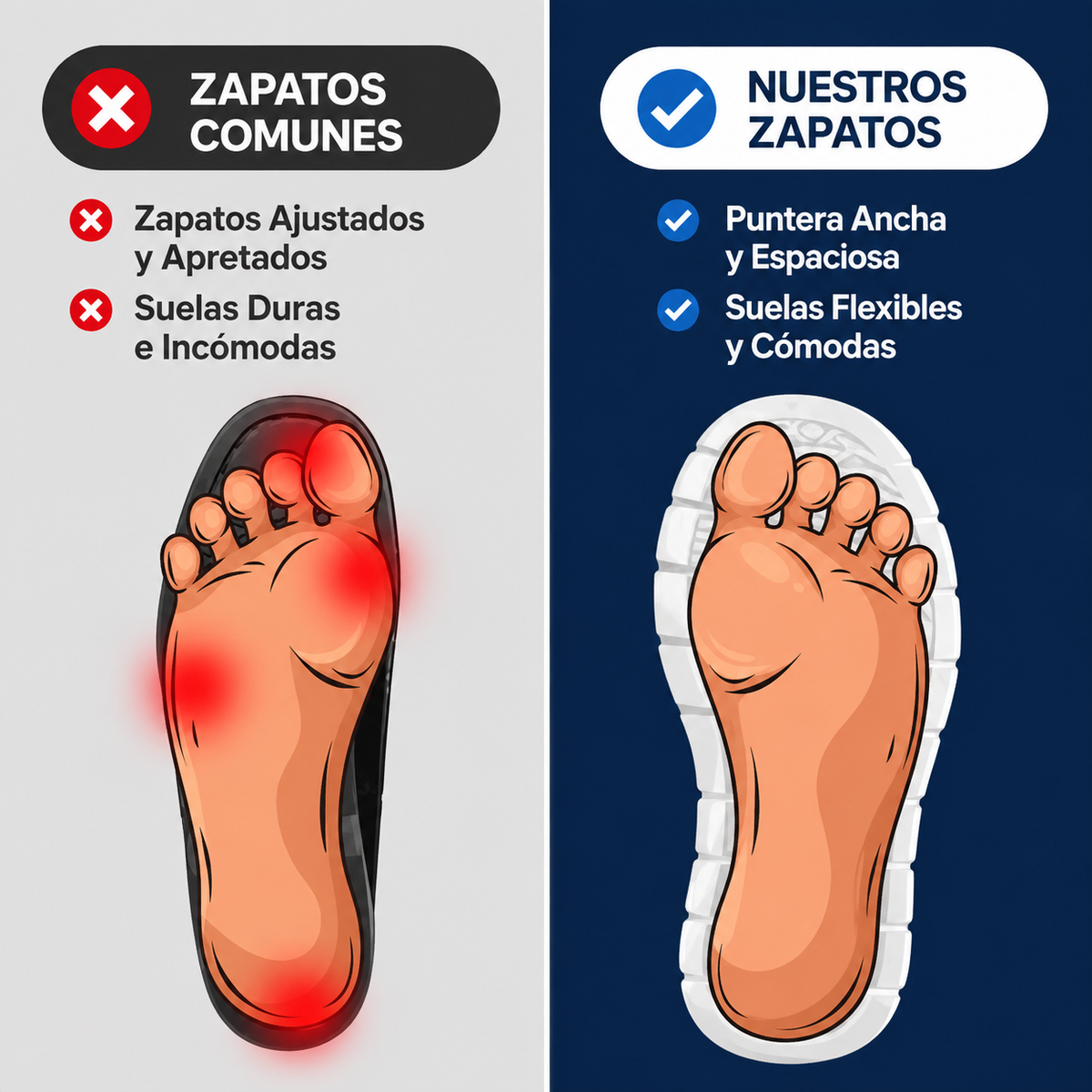 Orthora™ Pro — Zapatilla para Turnos de 12 Horas: Alivia el Dolor de Pies, Rodillas y Espalda Todo el Día
