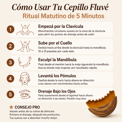 Cepillo Drenaje Linfático Fluvé™ - Reduce Hinchazón Facial  en Minutos